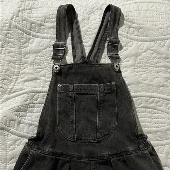 ZARA - Girls' Dark Gray Denim Overall Dress SZ: 10 - Picture 4 of 7